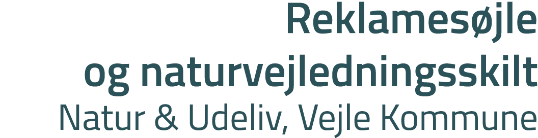 Reklames jle og naturvejledningsskilt Natur & Udeliv, Vejle Kommune