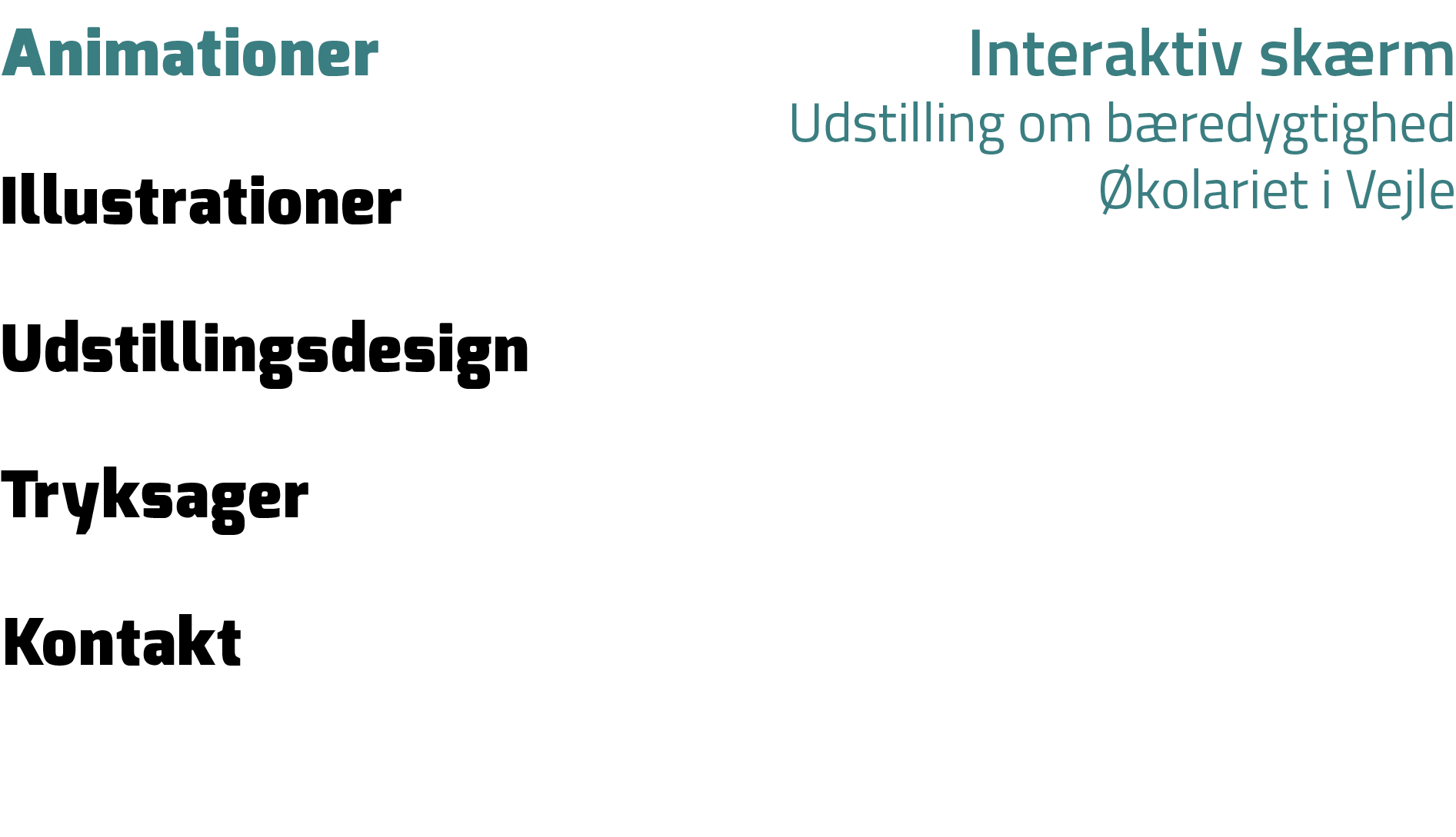Udstillingsdesign,Animationer,Illustrationer,Tryksager,Kontakt,Interaktiv sk rm Udstilling om b redygtighed kolariet...