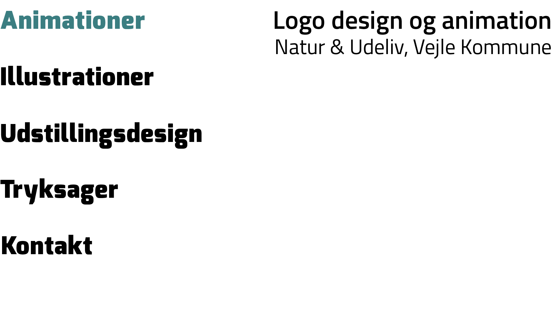 Udstillingsdesign,Animationer,Illustrationer,Tryksager,Kontakt,Logo design og animation Natur & Udeliv, Vejle Kommun